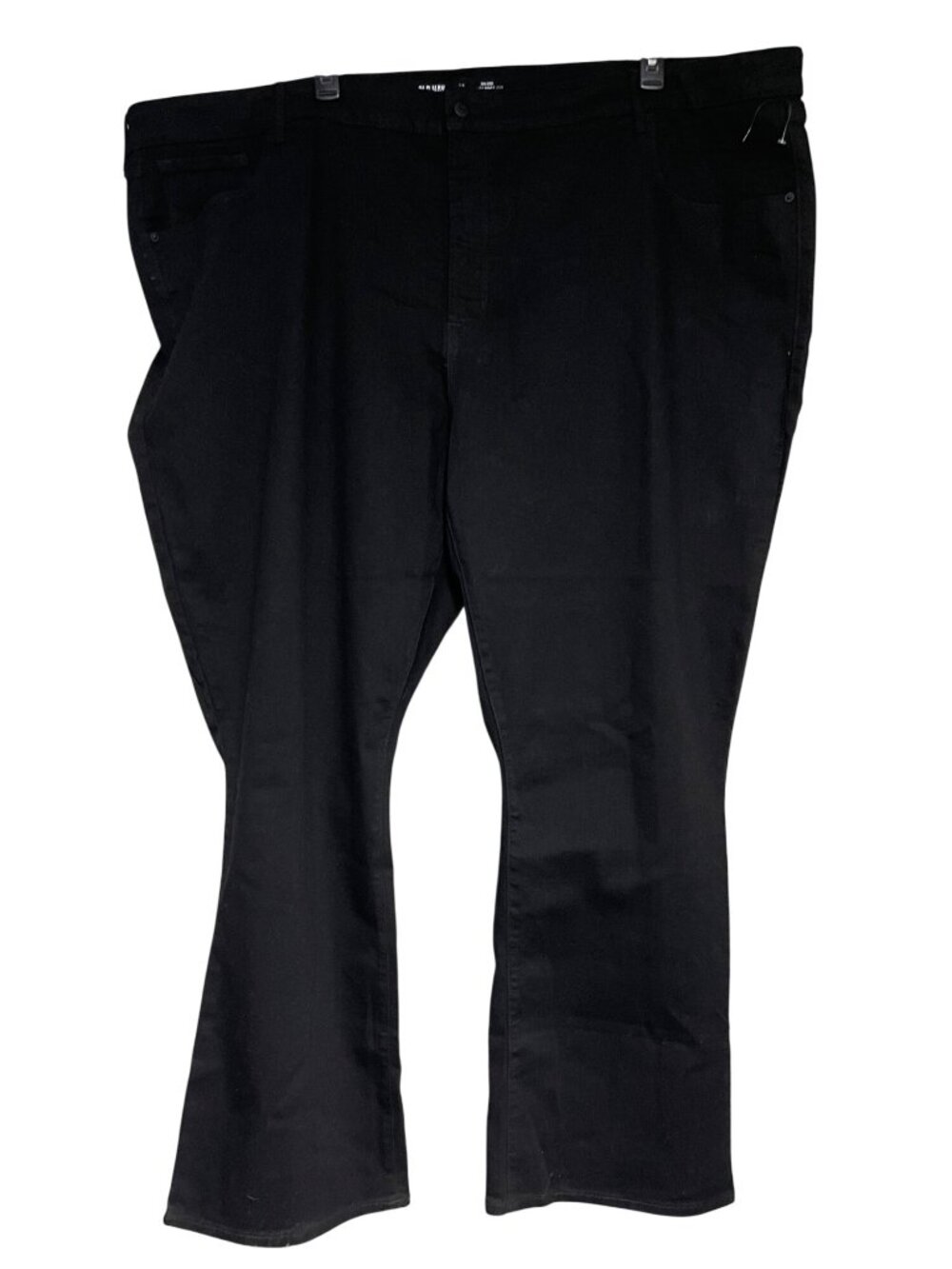 Old Navy Womens Black Mid Rise Kicker Boot Cut Jeans Plus Size 30 Stretch Denim